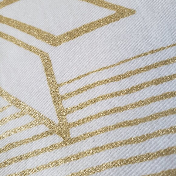 Gold & White Holiday Star Retro Look Kitchen Tea Towels X2 Glittery Gold NWT - Picture 4 of 5
